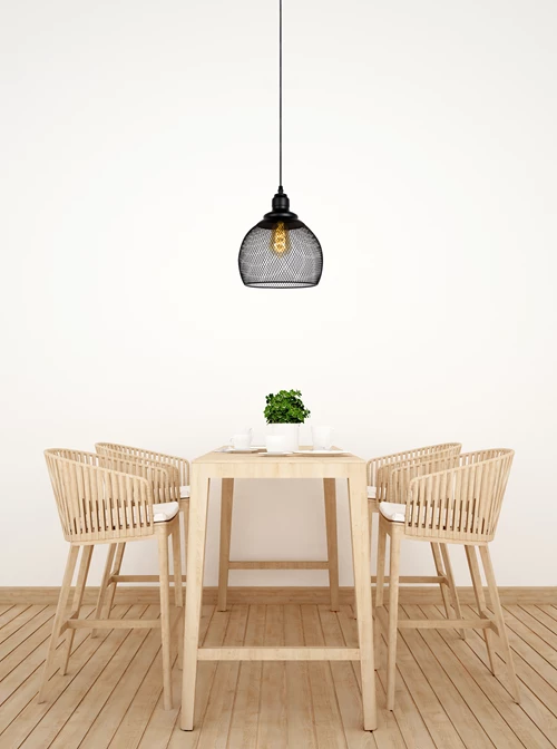 Lucide MESH - Suspension - Ø 22 cm - 1xE27 - Noir - ambiance 2